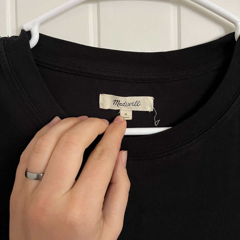Madewell Black T-Shirt Dress